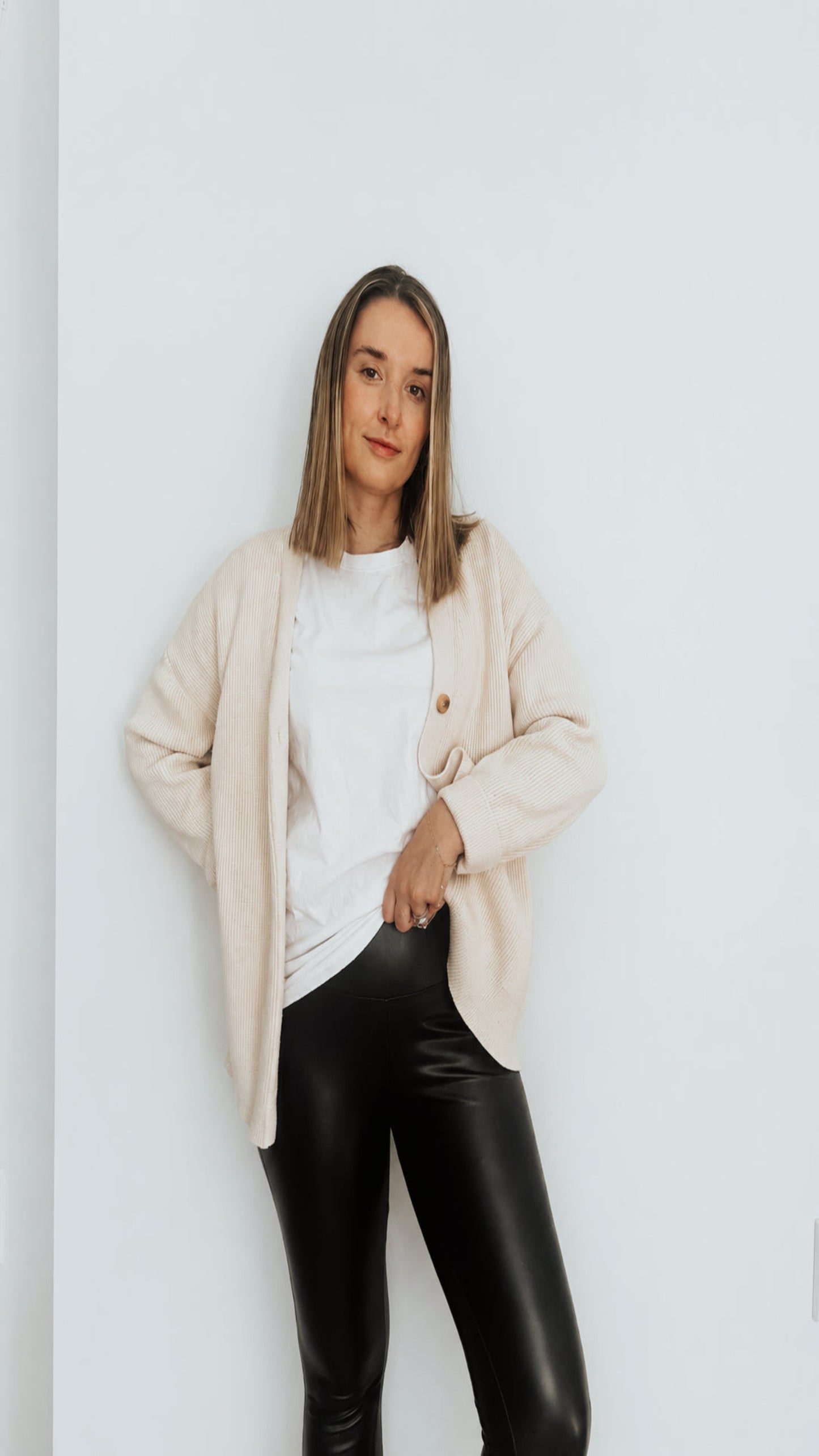 Kristen Faux Leather Leggings - Black