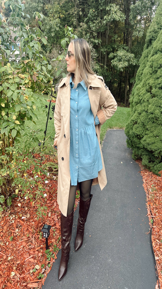 Denim Dreams Dress - Light Blue