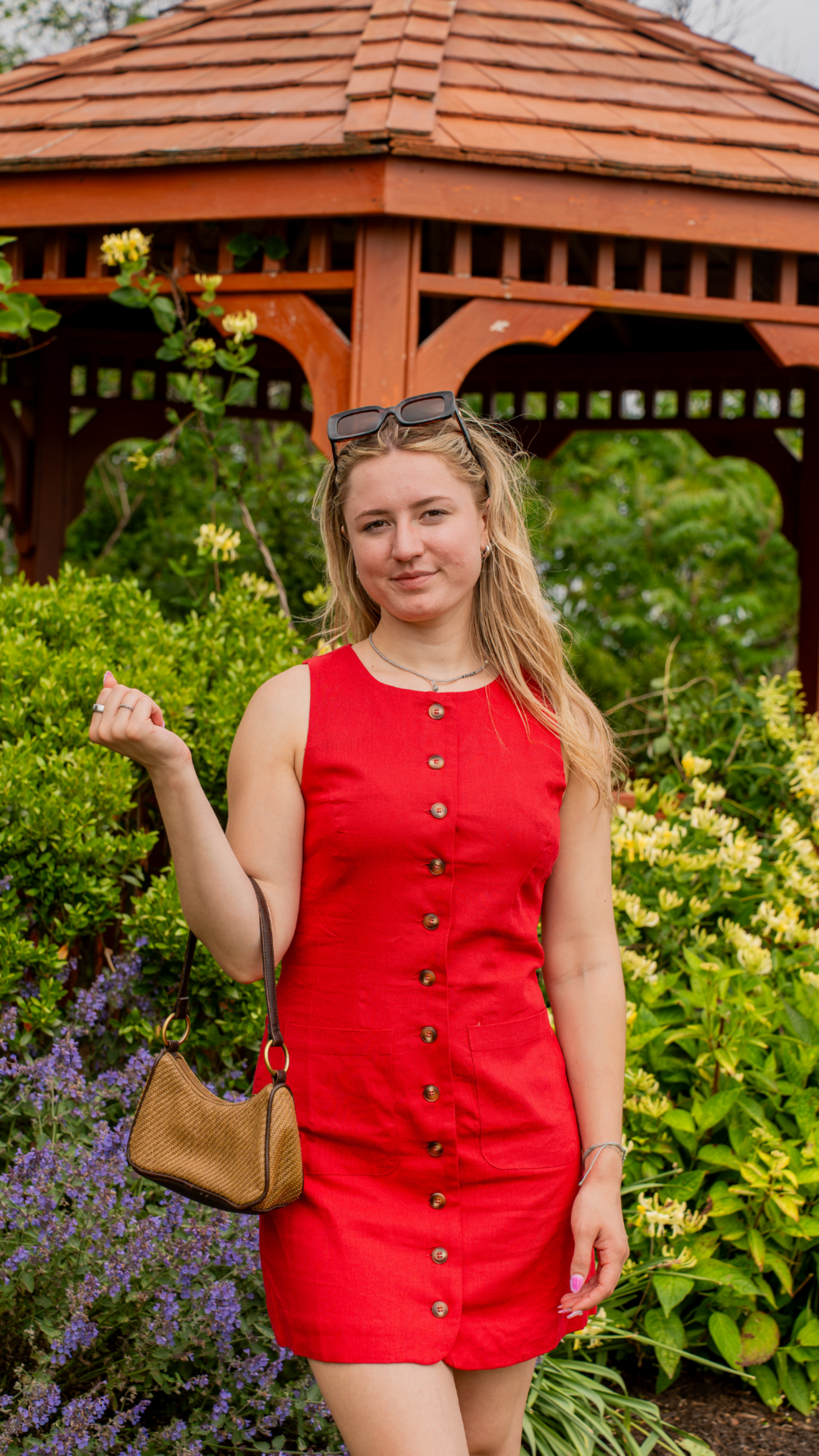 Sunkissed Linen Dress - Red