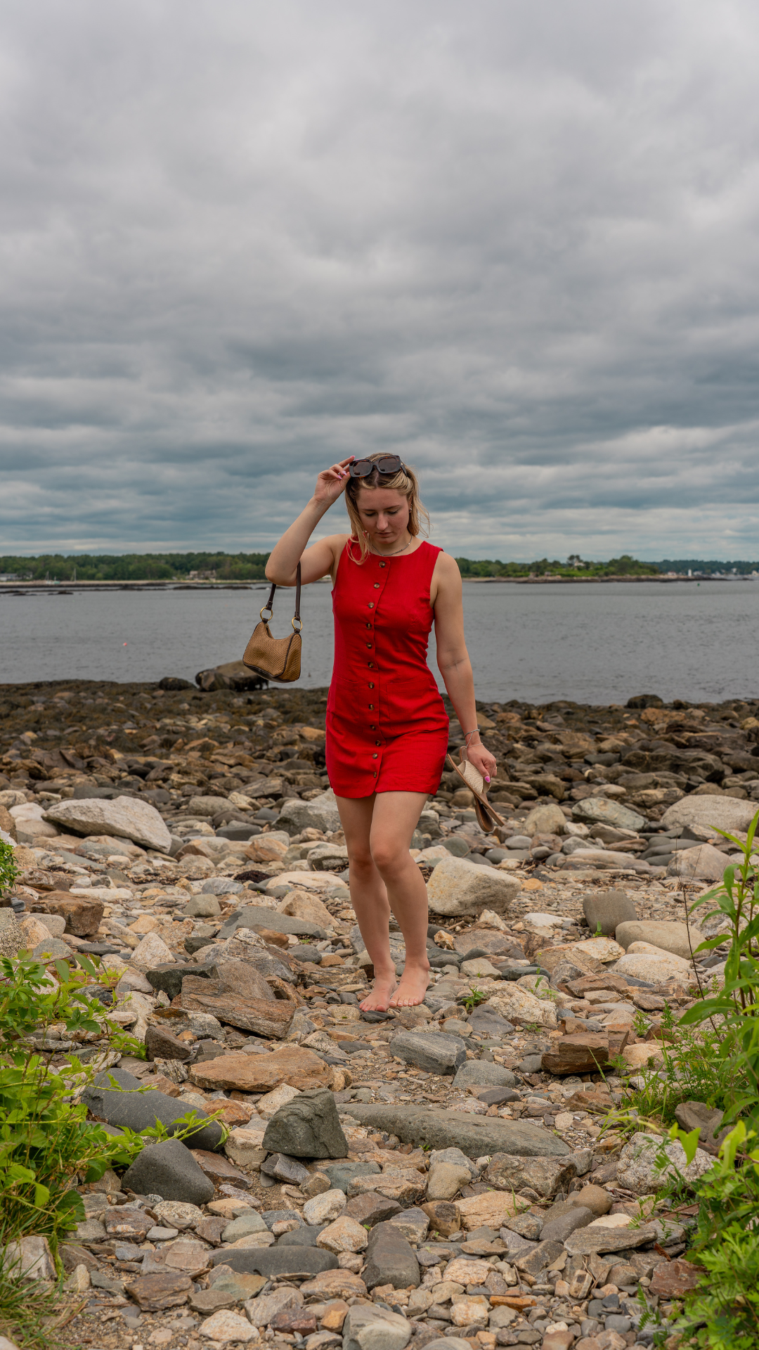 Sunkissed Linen Dress - Red