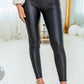 Kristen Faux Leather Leggings - Black