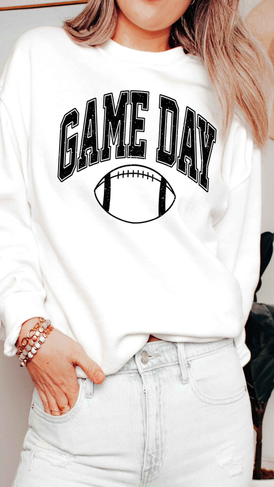 Game Day Graphic Sweatshirt - White