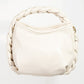Katelynn Faux Leather Braid Twist Handle Bag - Ivory