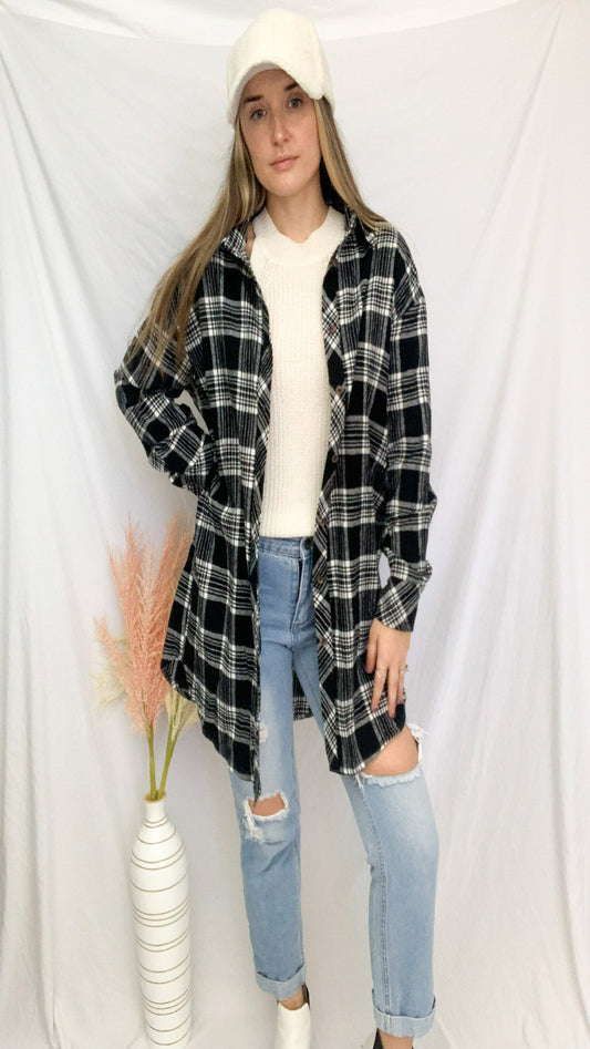 Mandy Flannel - Black & White