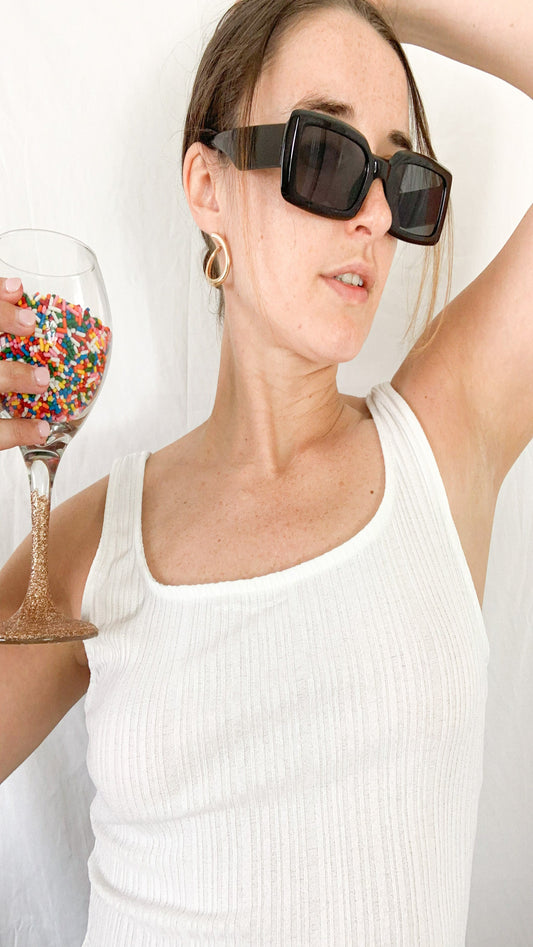 Off the Runway Sunglasses - Black