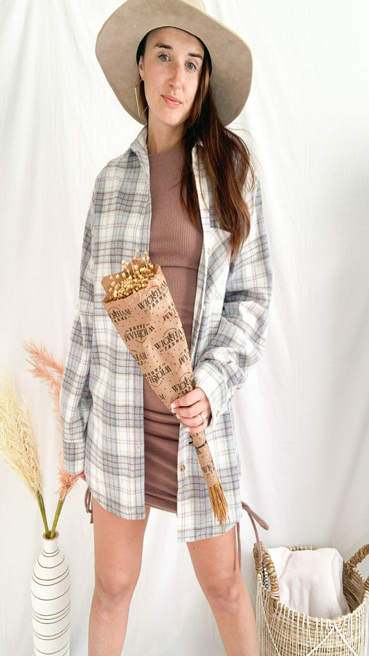 Change of Season Flannel - Slate Blue