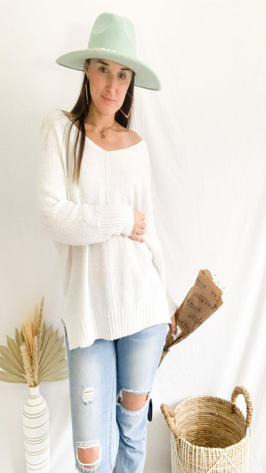Sunday Afternoon Coffee Sweater - Ivory
